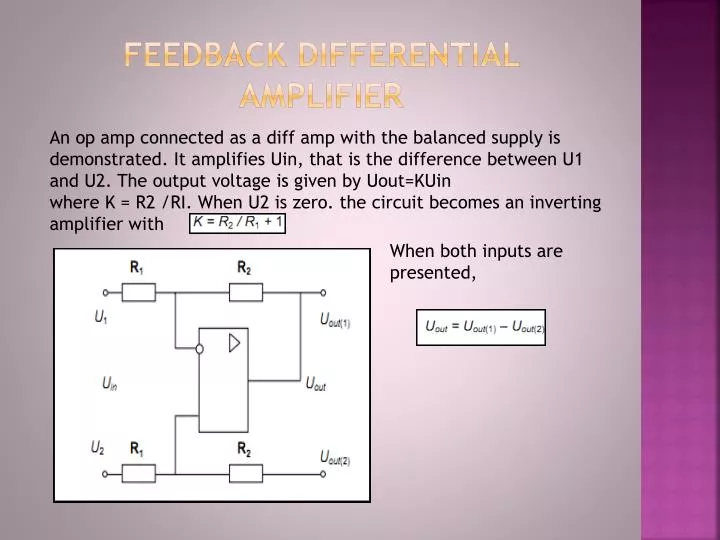 feedback differential amplifier n.