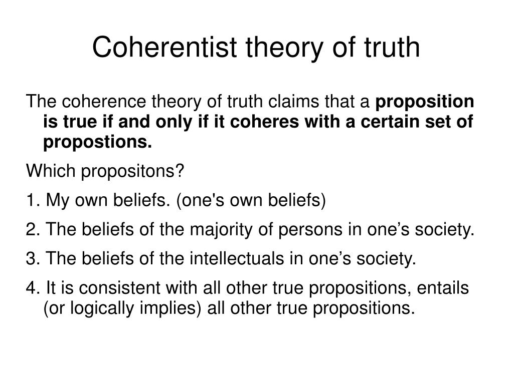 coherence theory of truth in philosophy coherence theory of truth in philosophy