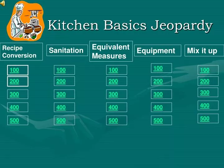 PPT Kitchen Basics Jeopardy PowerPoint Presentation, free download