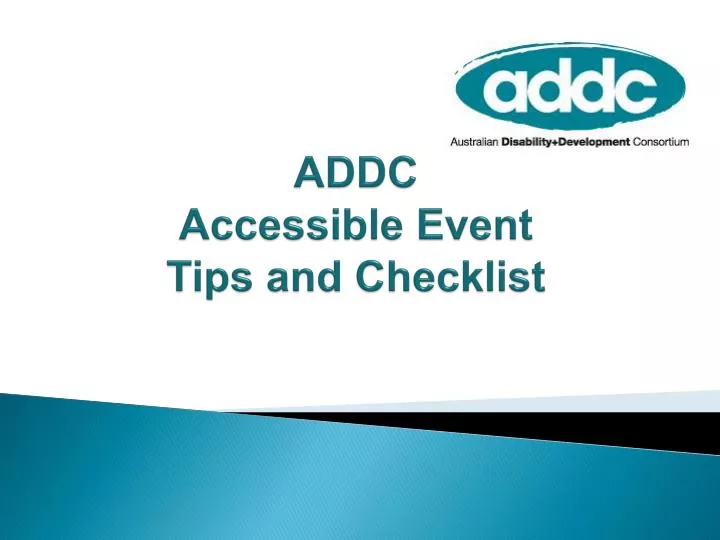 addc accessible event tips and checklist n.