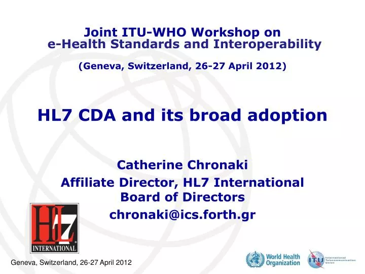 hl7 cda and its broad adoption n.