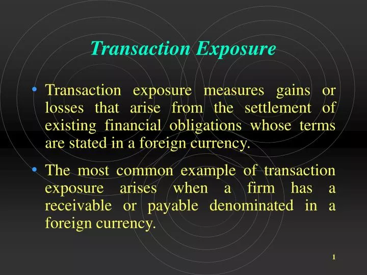 transaction exposure n.