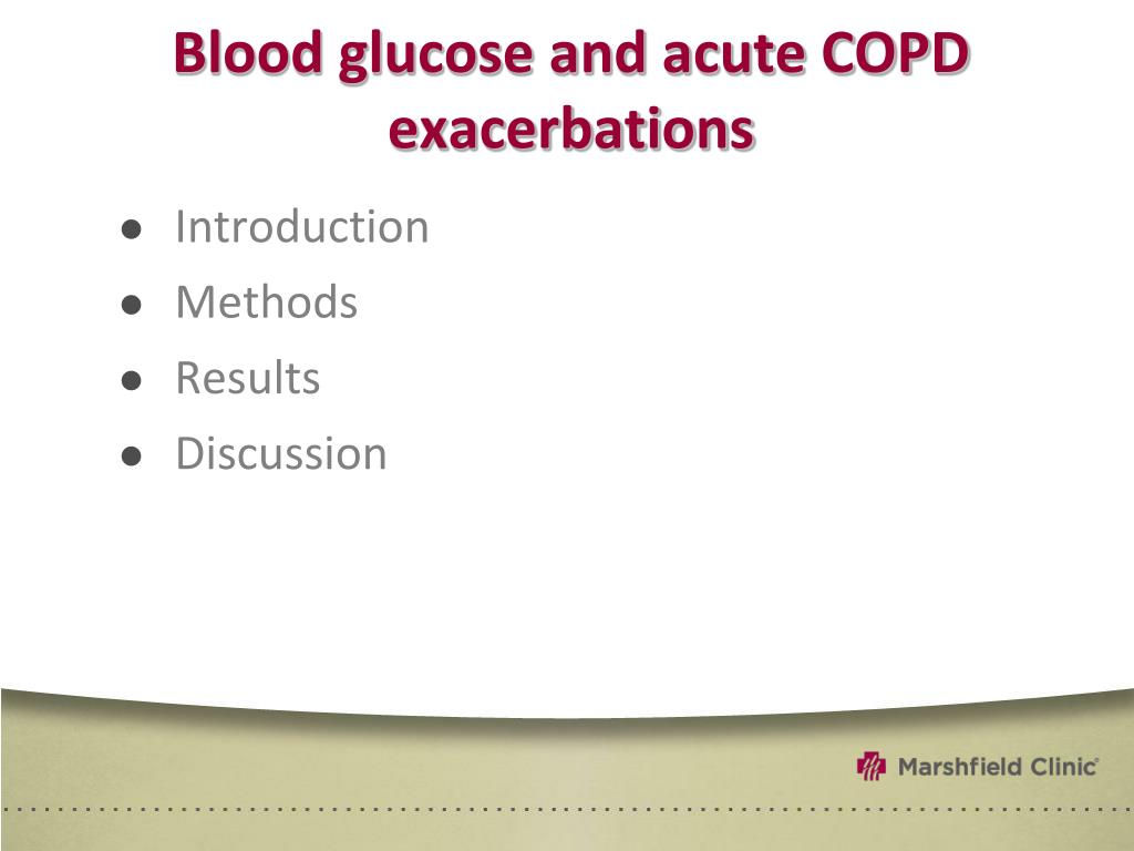 PPT - The Association between blood glucose and length of hospital stay ...
