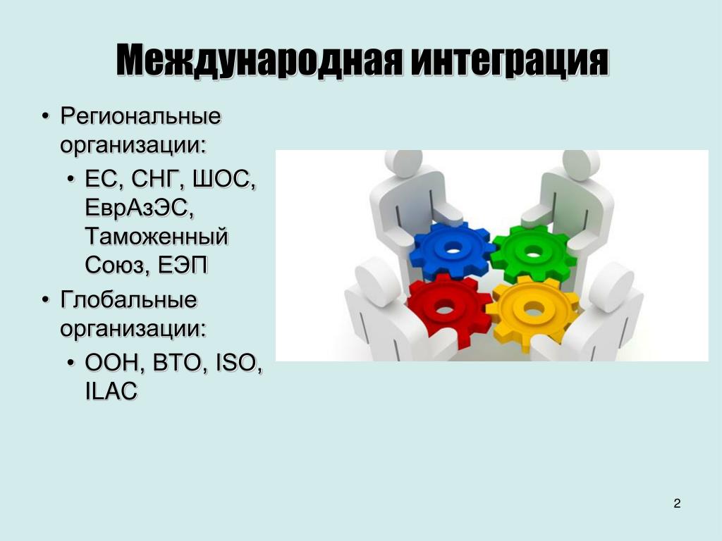 Международная интеграция и международные организации проект