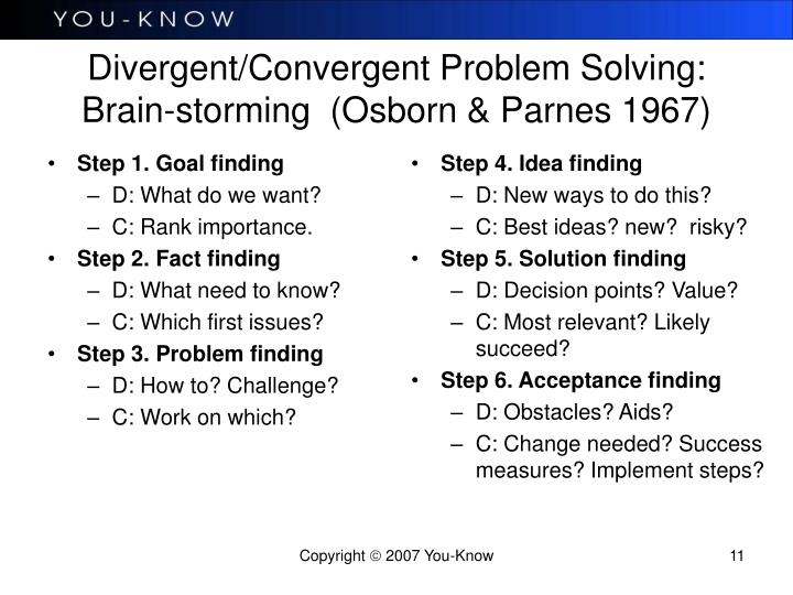 convergent problem solving