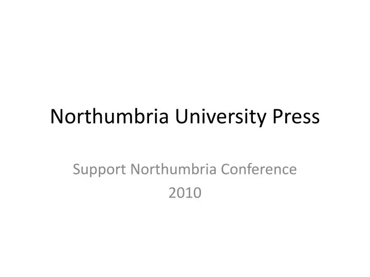 northumbria university press n.