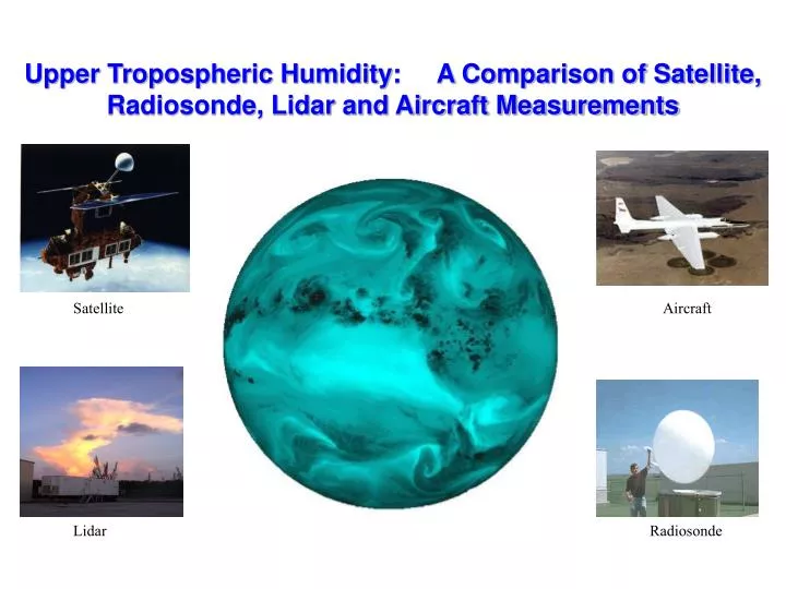 upper tropospheric humidity a comparison of satellite radiosonde lidar and aircraft measurements n.