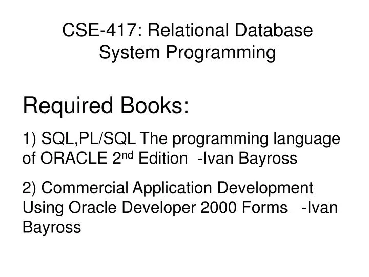 Sql Book By Ivan Bayross