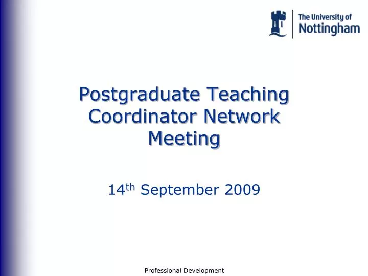 postgraduate teaching coordinator network meeting n.
