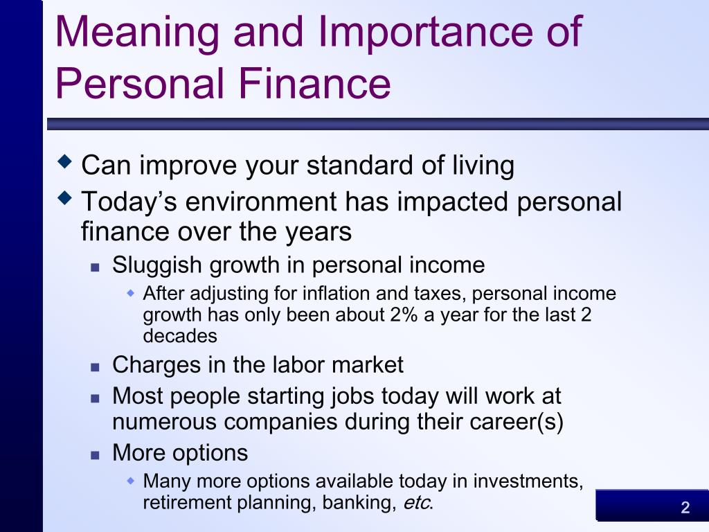 PPT An Overview of Personal Finance PowerPoint Presentation, free