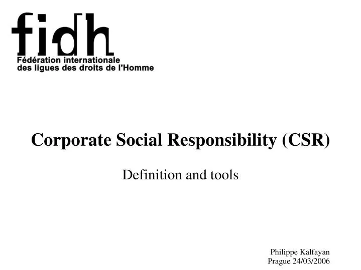 corporate social responsibility definition