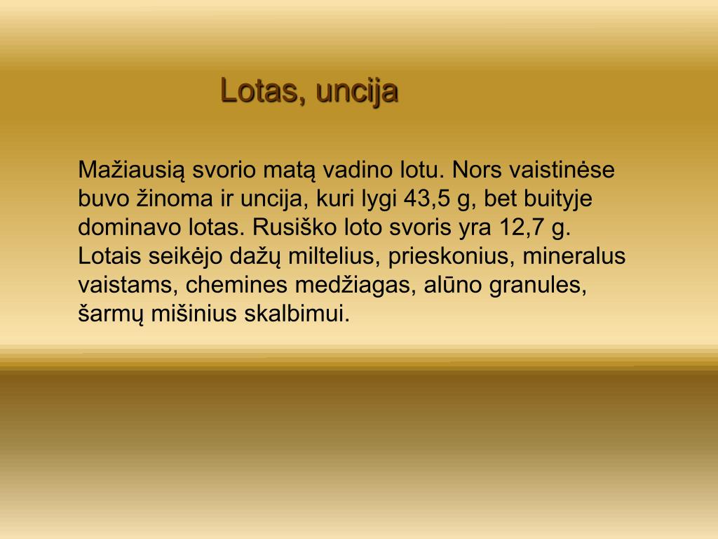 PPT - Senieji matavimo vienetai, naudoti Lietuvoje PowerPoint Presentation  - ID:6966636