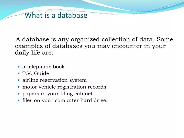 what is a presentation database