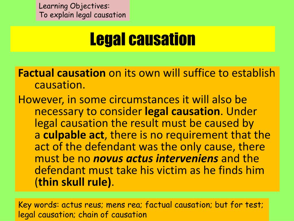 whats legal causation