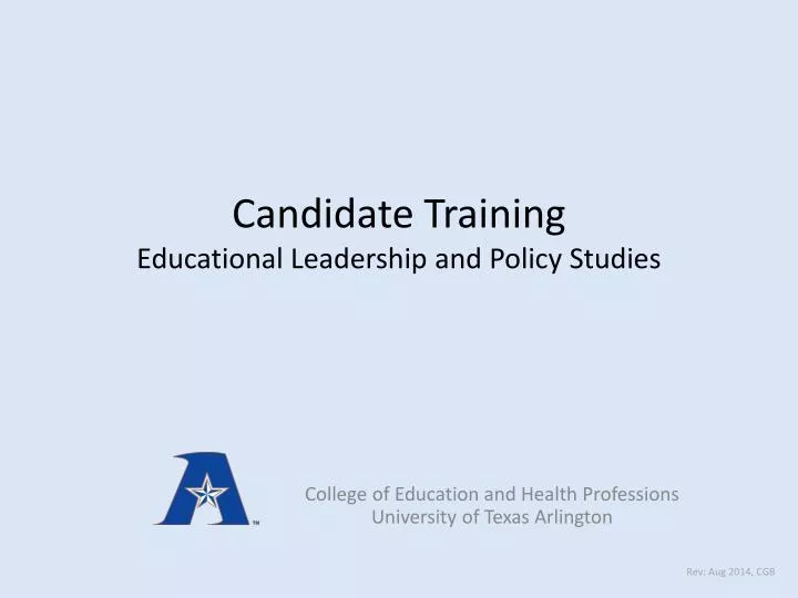 candidate training educational leadership and policy studies n.