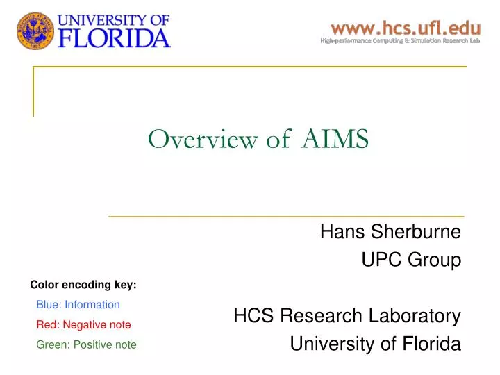 overview of aims n.