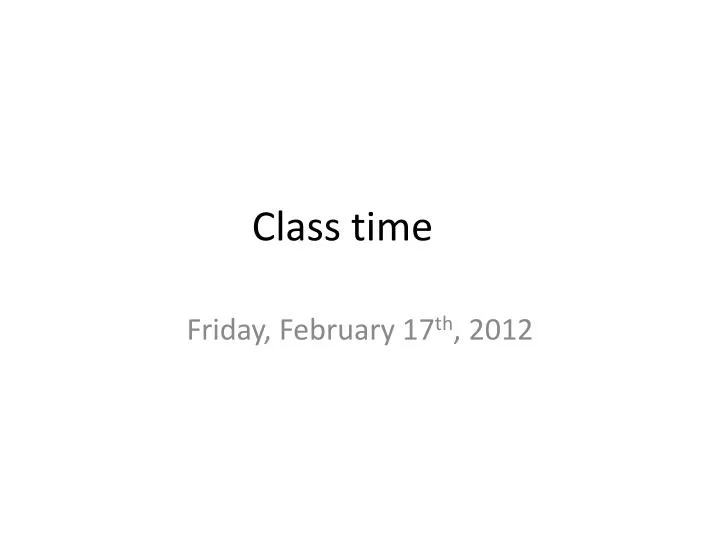 class time n.