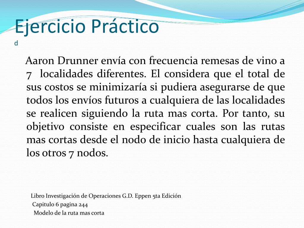 PPT - MODELO DE LA RUTA MAS CORTA PowerPoint Presentation, free download -  ID:6973553