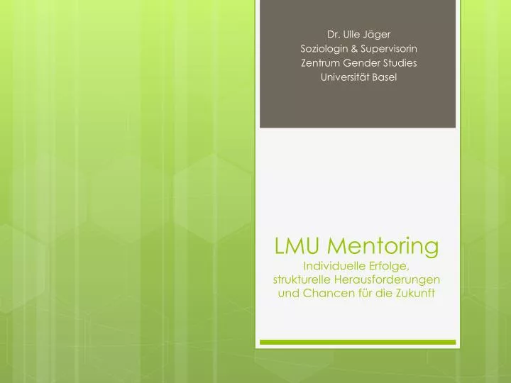 lmu mentoring individuelle erfolge strukturelle herausforderungen und chancen f r die zukunft n.