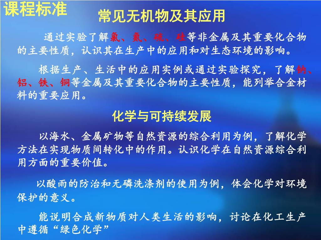 Ppt 常见无机物及其应用通过实验了解氯 氮 硫 硅等非金属及其重要化合物的主要性质 认识其在生产中的应用和对生态环境的影响 Powerpoint Presentation Id Ppt 常见无机物及其应用通过实验了解氯 氮 硫 硅等非金属及其重要化合物的主要性质 认识其在生产中的应用和对生态环境的影响 Powerpoint Presentation Id