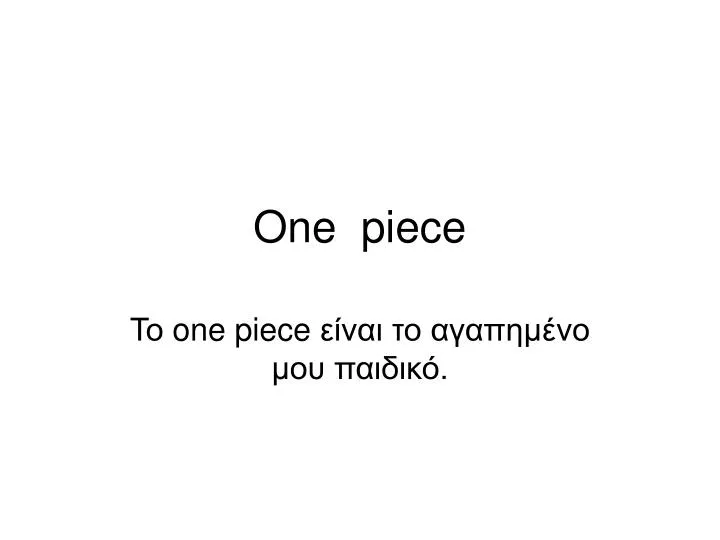 one piece n.