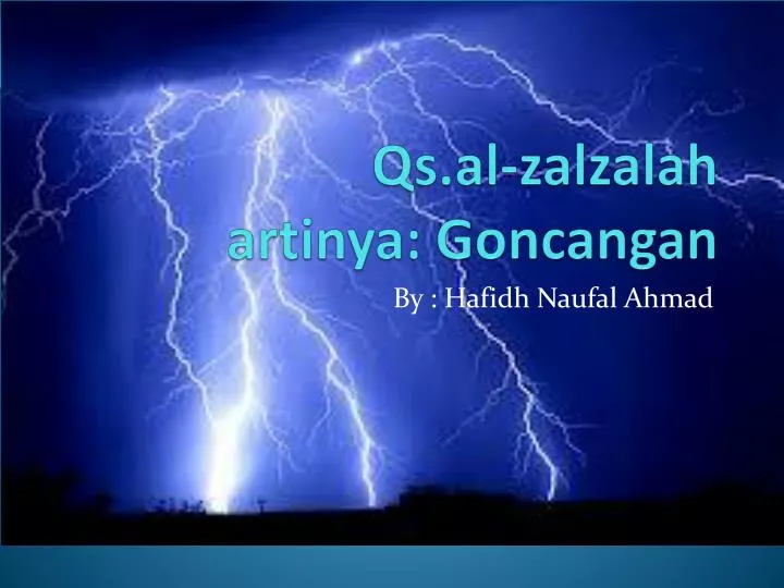 Ppt Qsal Zalzalah Artinya Goncangan Powerpoint