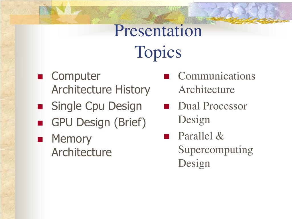 computer science related presentation topics