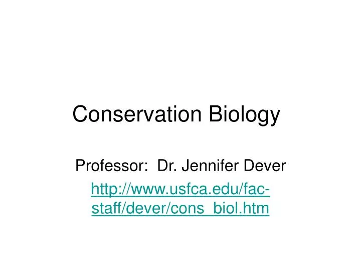 PPT - Conservation Biology PowerPoint Presentation, free download - ID ...