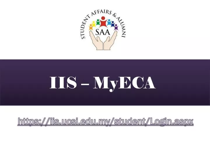 PPT IIS MyECA PowerPoint Presentation Free Download ID 6977802