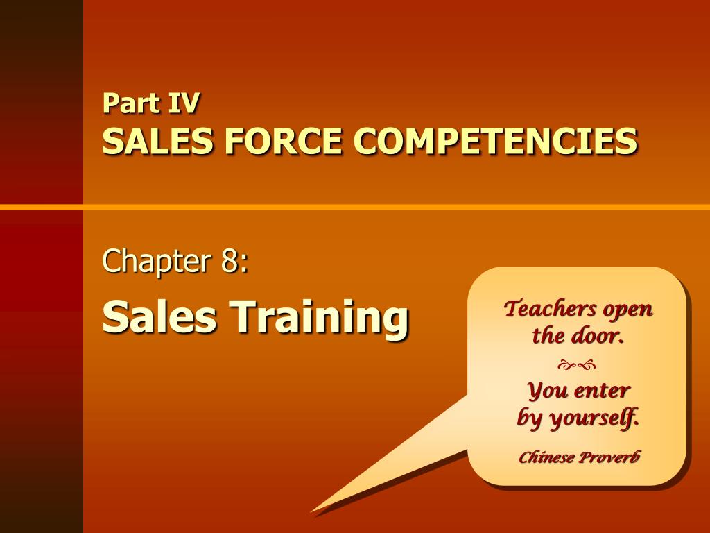 ppt part iv sales force competencies powerpoint presentation id