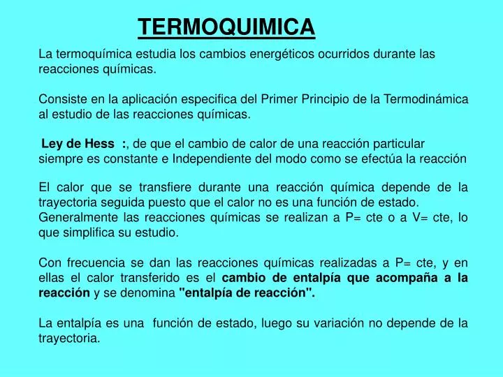 PPT - TERMOQUIMICA PowerPoint Presentation, free download - ID:6979671