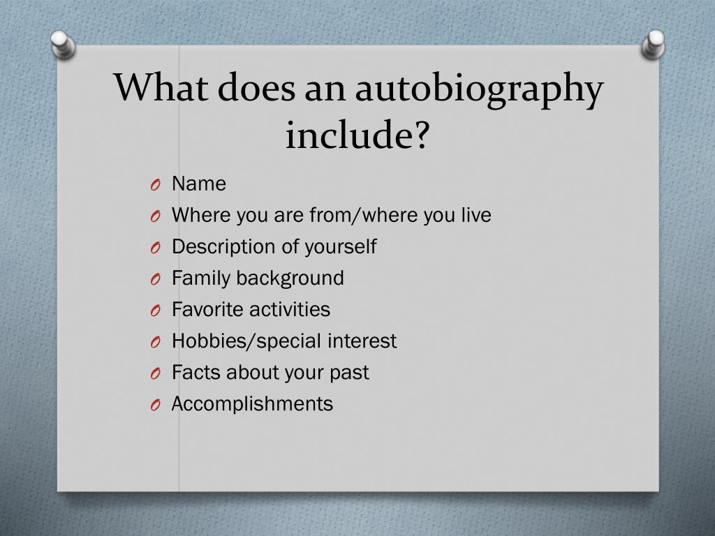 autobiography what meaning
