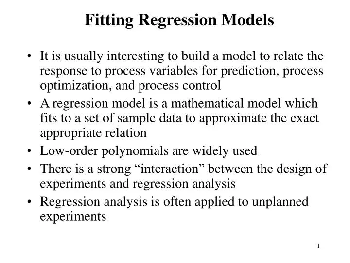 fitting regression models n.