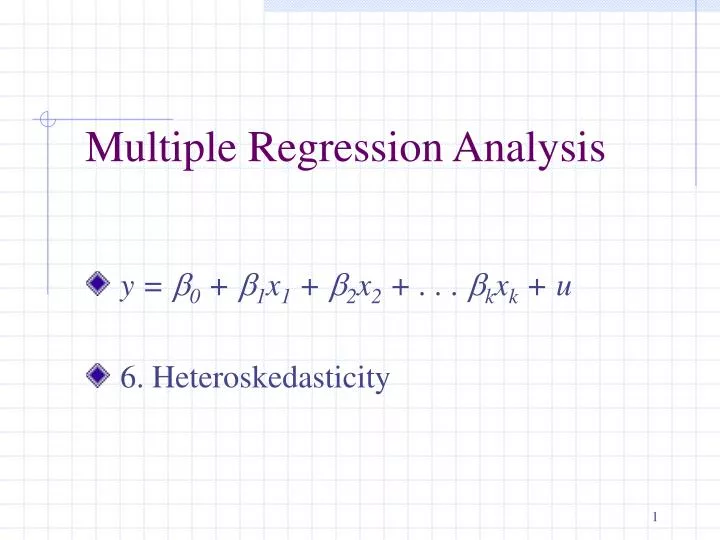 A Multiple Regression Analysis Is Used To