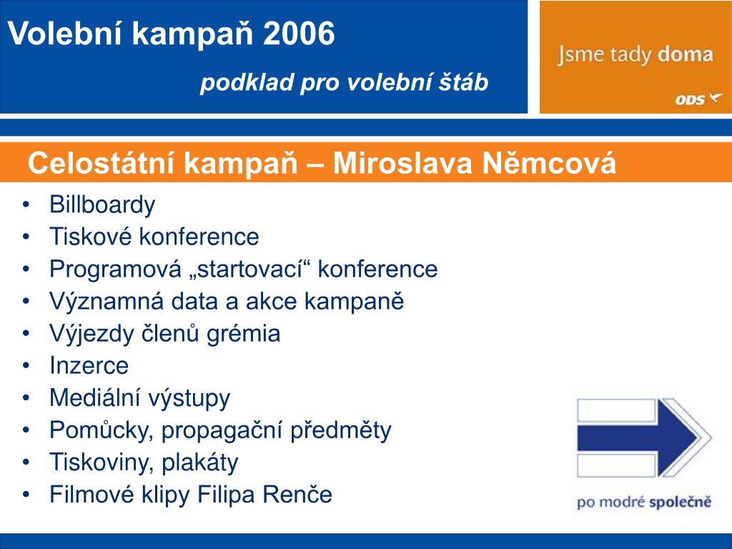 PPT - Celostátní kampaň – Miroslava Němcová PowerPoint Presentation -  ID:6981460