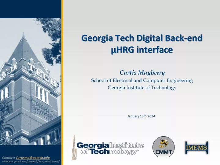 georgia tech digital back end hrg interface n.
