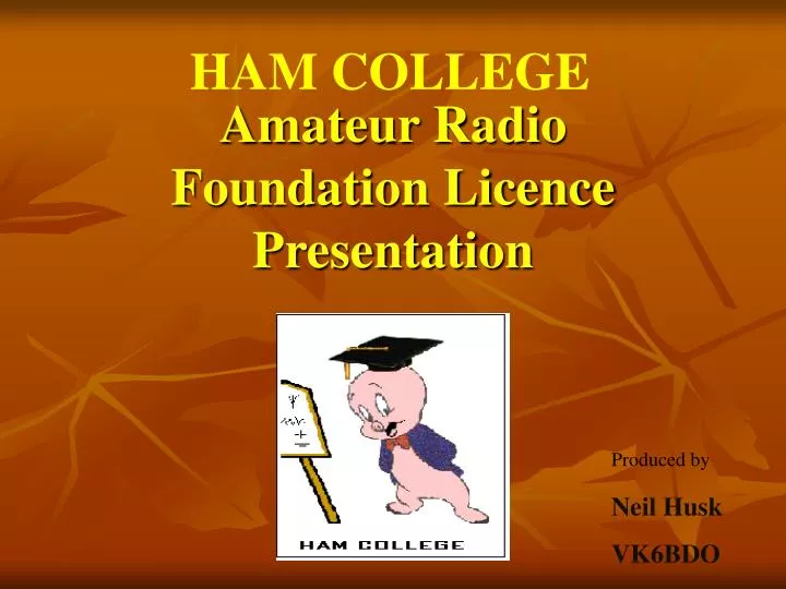 amateur radio foundation licence presentation n.