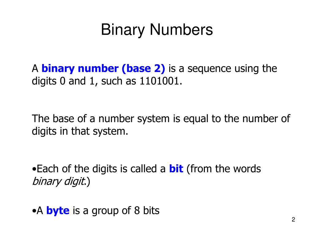 PPT - Binary and Hexadecimal Numbers PowerPoint Presentation, free ...