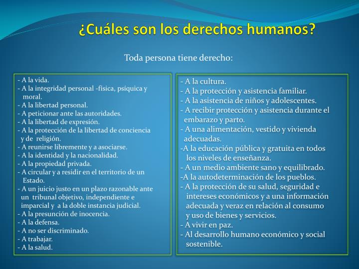Cuales Son Los Derechos Humanos