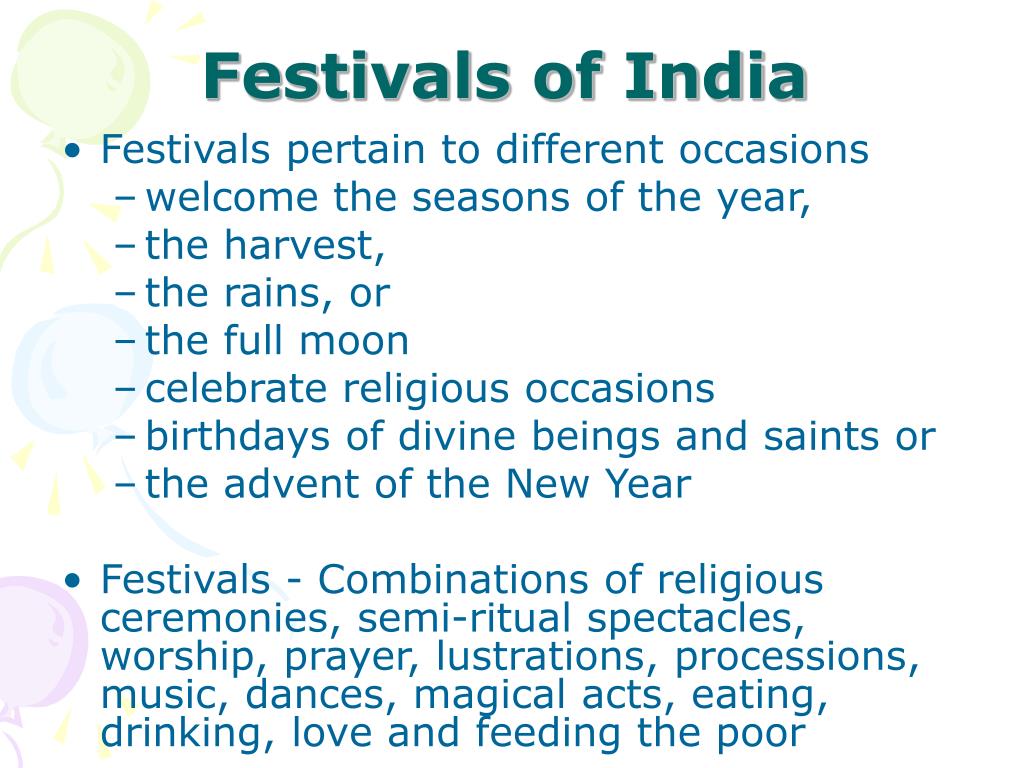 powerpoint presentation on festivals of india