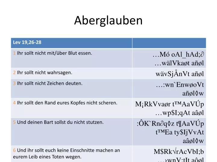 PPT Aberglauben PowerPoint Presentation, free download ID6985696