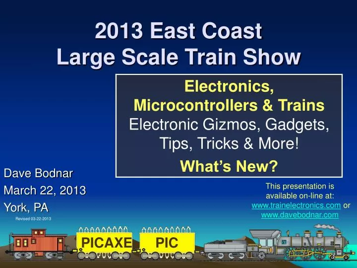 PPT 2013 East Coast Large Scale Train Show PowerPoint Presentation