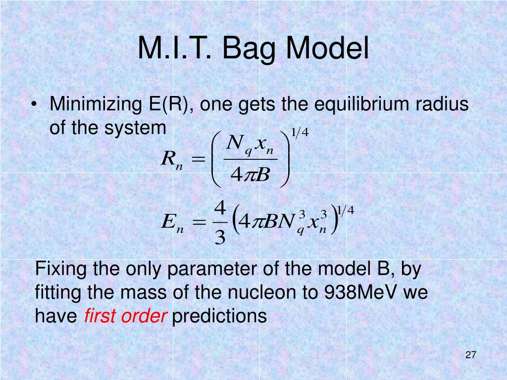 PPT - The Quark & Bag Models PowerPoint Presentation, free download -  ID:6987790