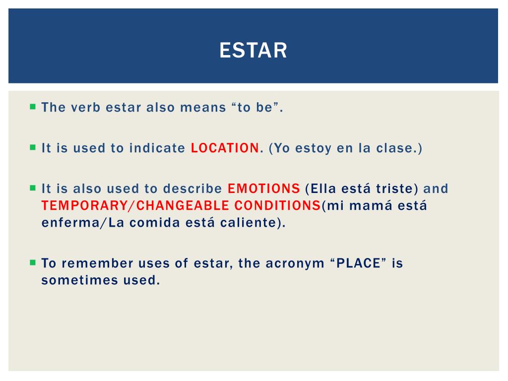 PPT - Ser and Estar PowerPoint Presentation, free download - ID:6991983