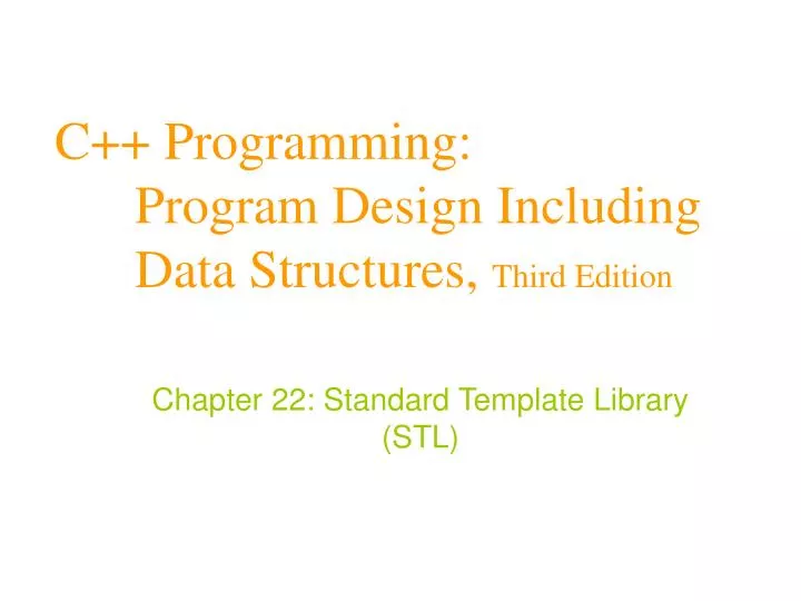 PPT - C++ Programming: Program Design Including Data Structures, Third ...