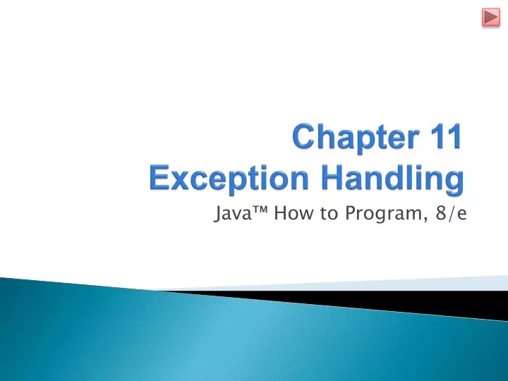 PPT - Chapter 11 Exception Handling PowerPoint Presentation, Free ...