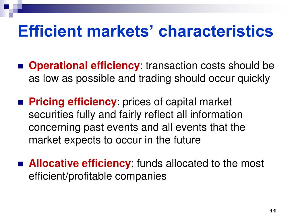 efficient capital markets hypothesis