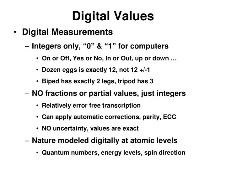 digital values n.