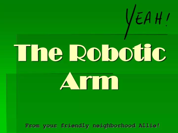 the robotic arm n.