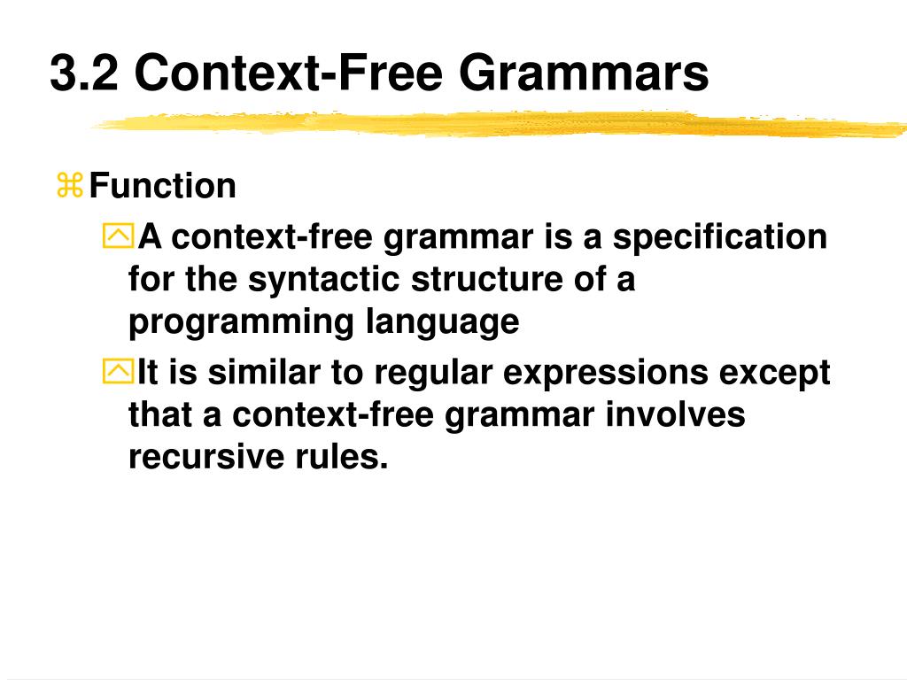 construct context free grammars